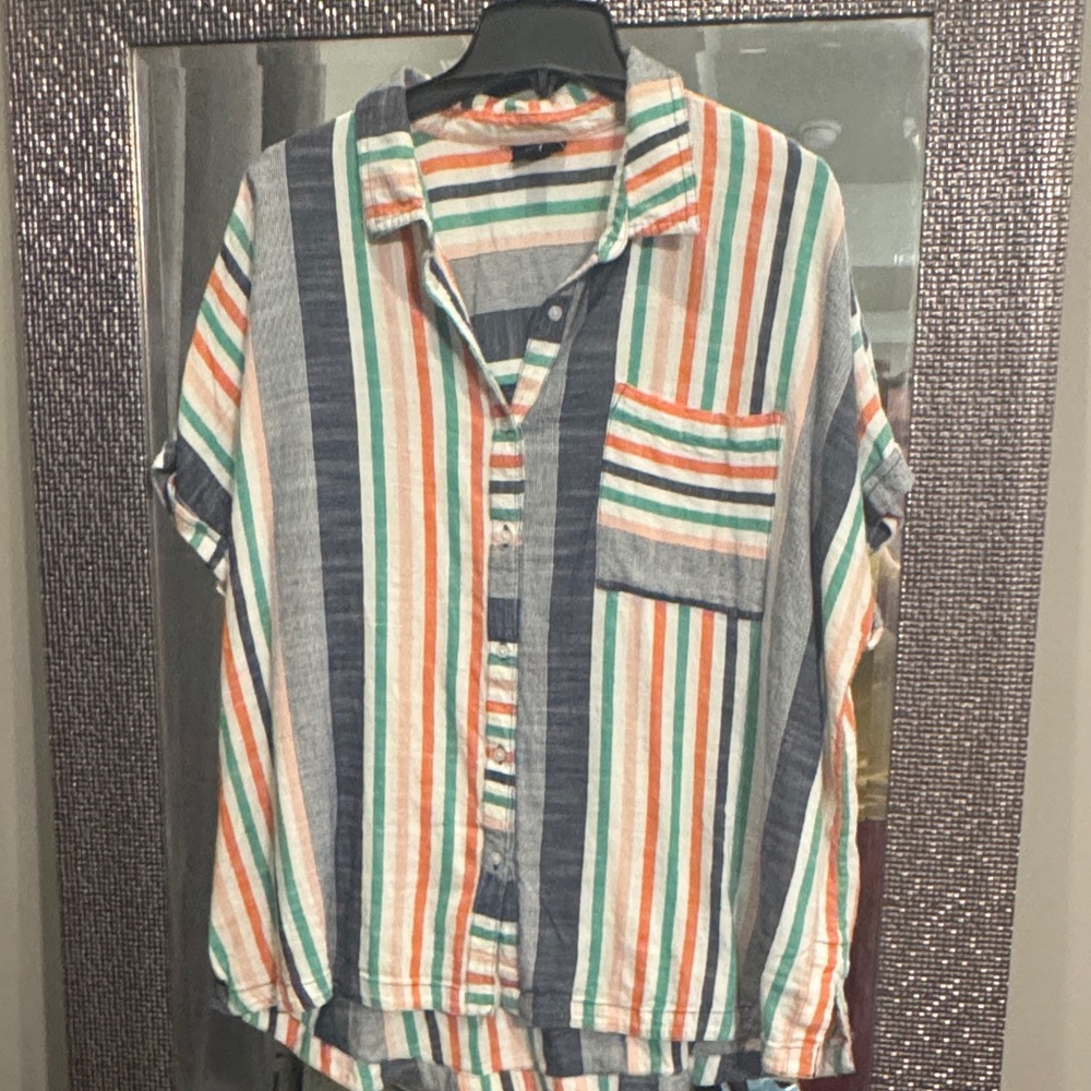 Striped Multicolor Linen Shirt